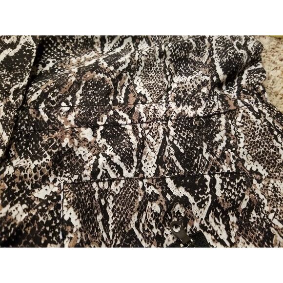 Soft Surroundings Women's 1X Black Brwn White Python‎ Viper Jacket Raincoat NWT - Picture 13 of 13